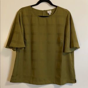 a new day green blouse size Large